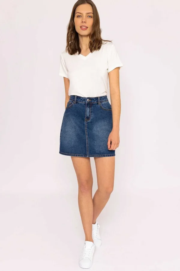Denim Skirt In Indigo