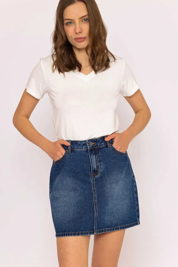 Denim Skirt In Indigo