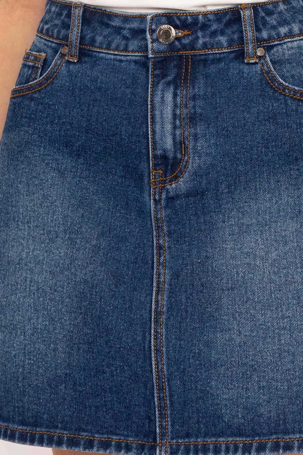 Denim Skirt In Indigo