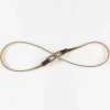 Diamante 'D' Clasp Stretch Belt In Gold