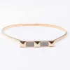 Diamante Detail Stretch Belt In Gold