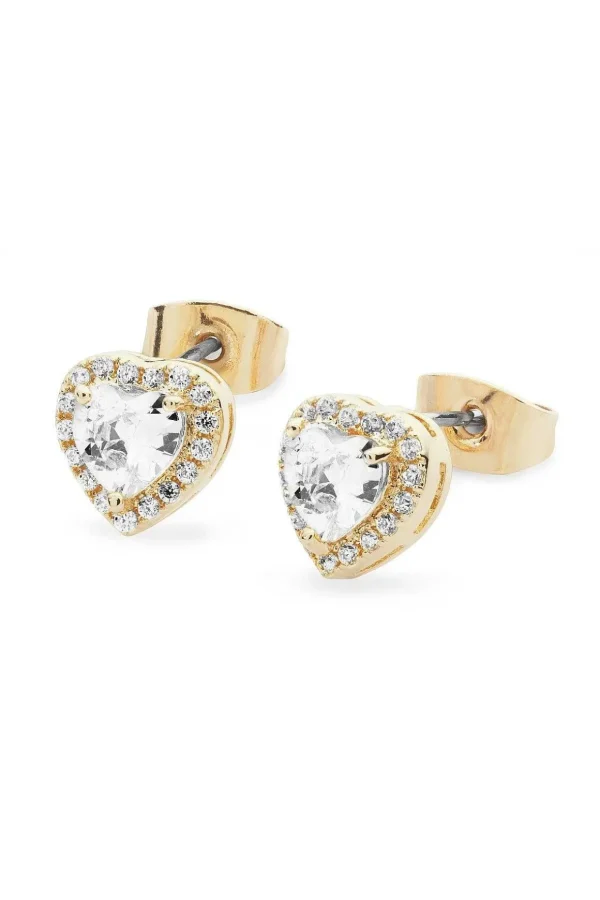 Diamante Heart Earrings