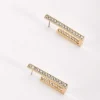 Diamante Rectangle Hoop Earrings