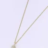 Diamante Square Pendant In Gold