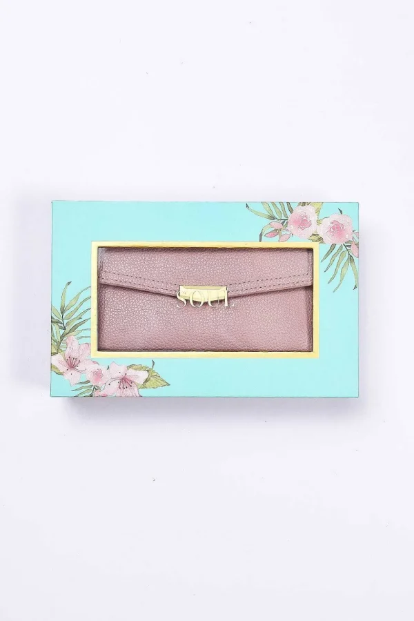 Double Compartment Purse In Pink