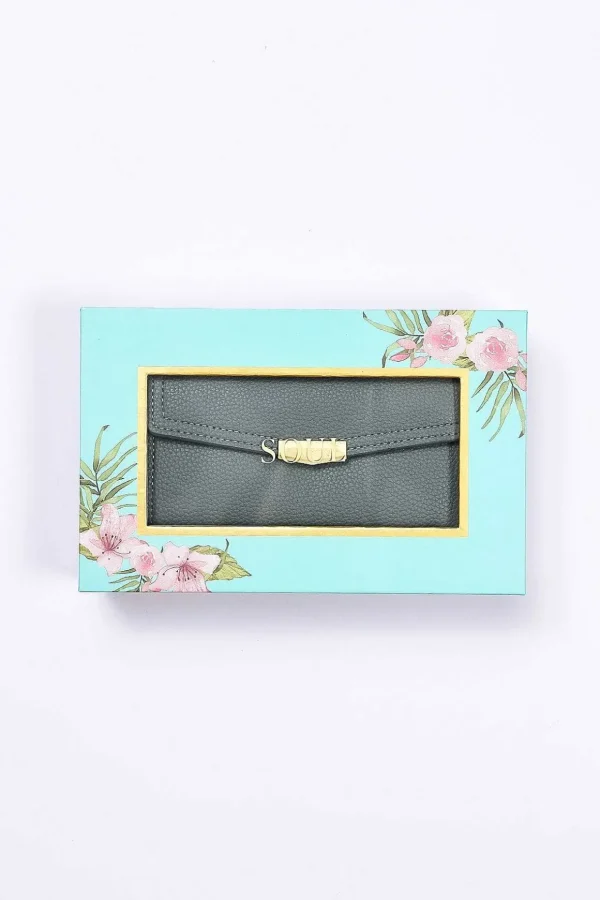 Double Compartment Purse In Teal