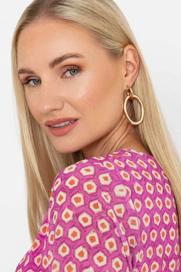 Double Drop Hoop Earrings