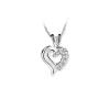 Double Heart Pendant Clear