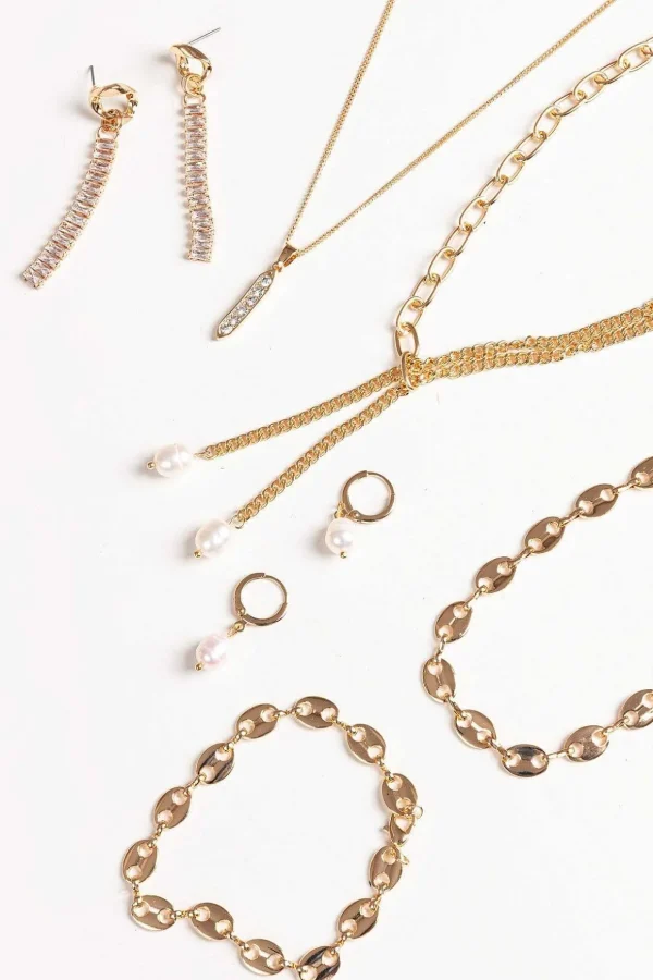 Double Strand Pearl Drop Chain