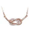 Double Swirl Hammock Pendant In Rose Gold