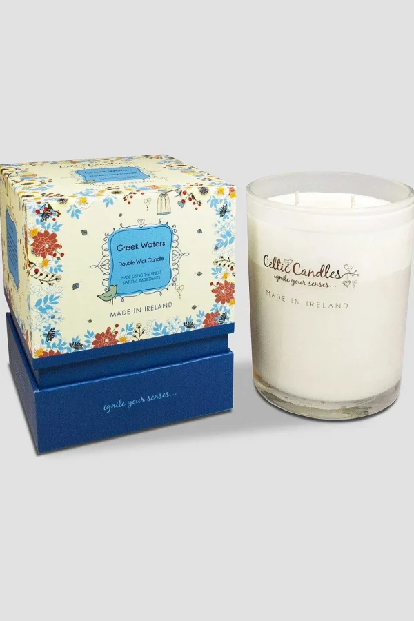 Double Wick Greek Water Candle