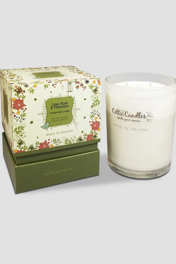 Double Wick Lime & Basil Candle
