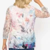 Dovore Printed Top In Pink