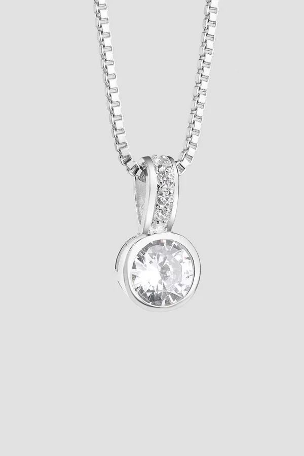 Drop Pendant With Large Clear Stone