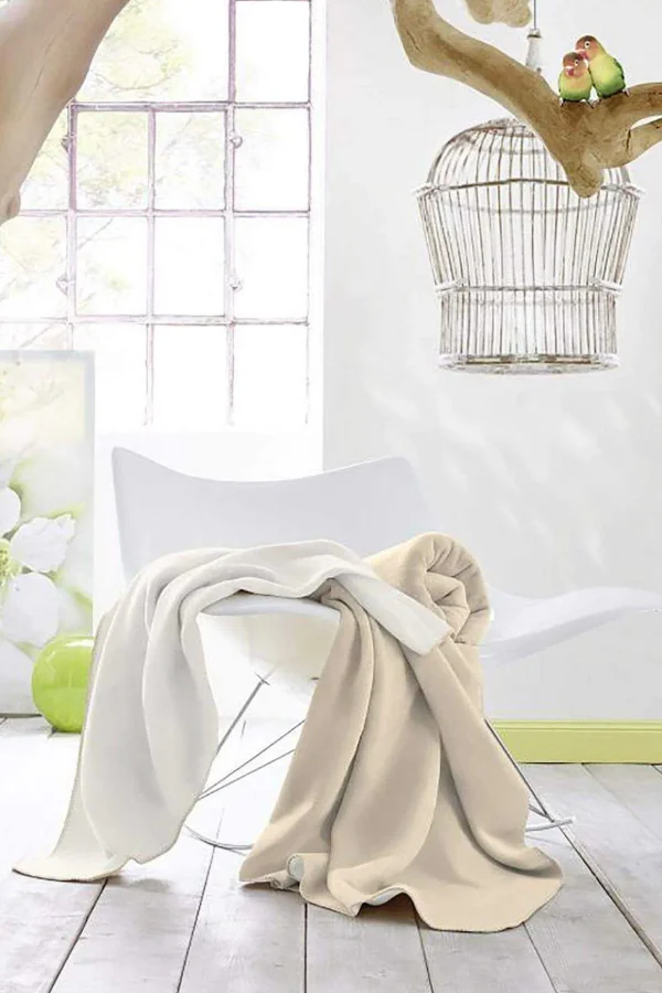 Duo Cotton Throw 150X200Cm In Ecru
