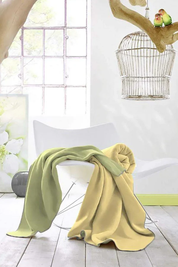 Duo Cotton Throw 150X200Cm In Ochre