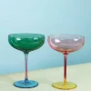 Eclectic Champagne Saucer Set Of 2