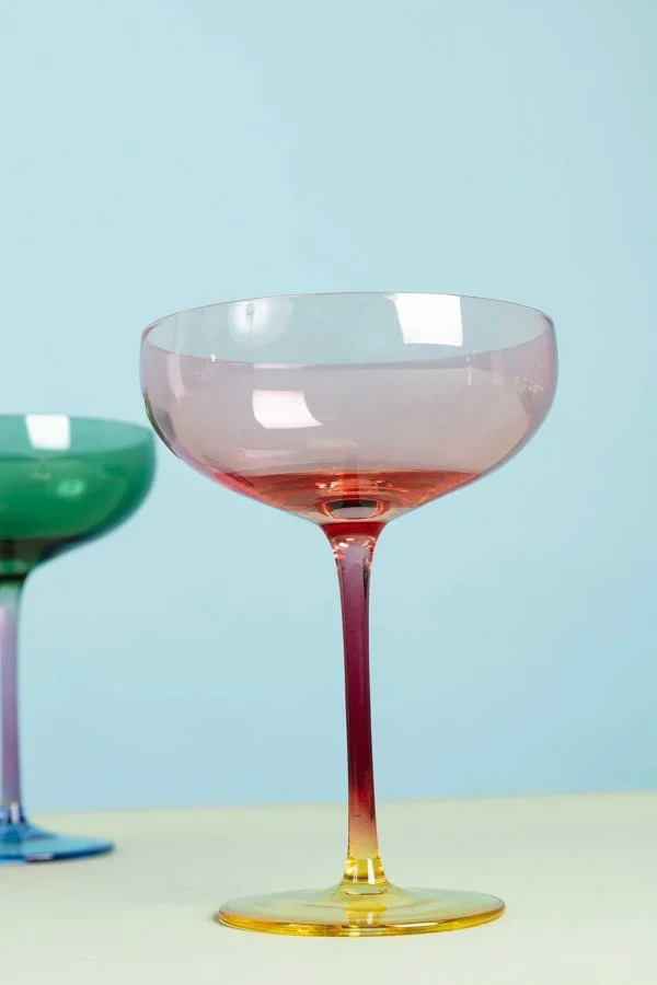 Eclectic Champagne Saucer Set Of 2