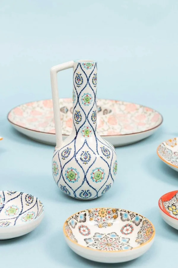 Eclectic Long Neck Vase
