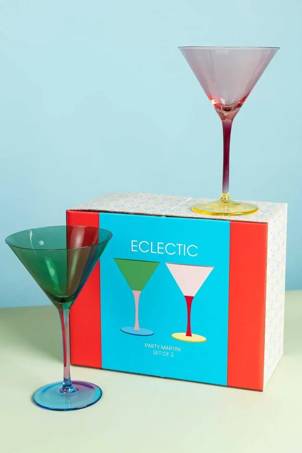 Eclectic Martini Glass Set Of 2