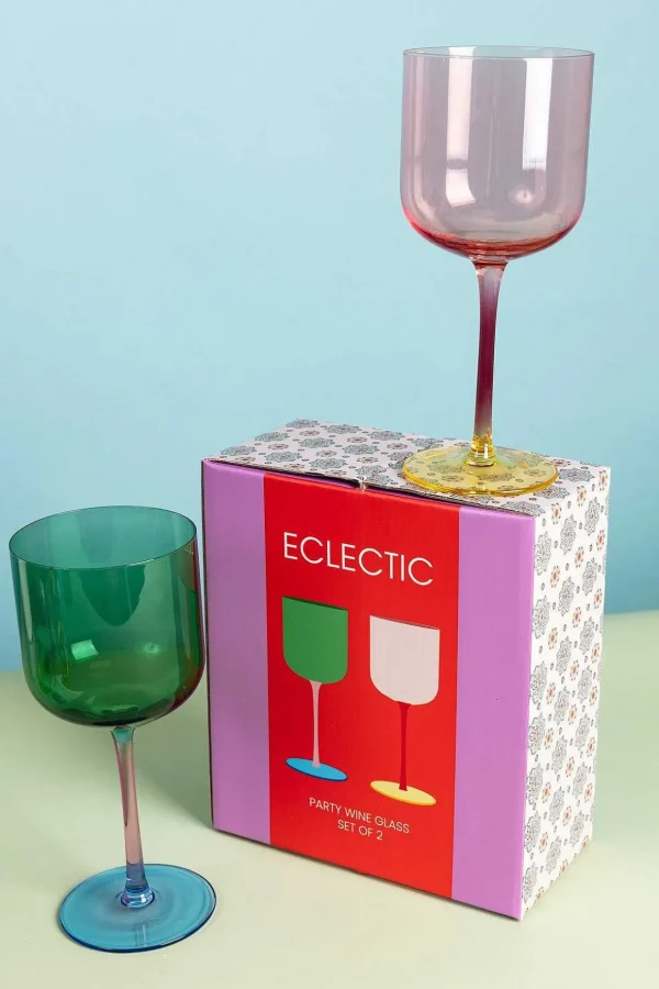Eclectic Wine Glass Set Of 2