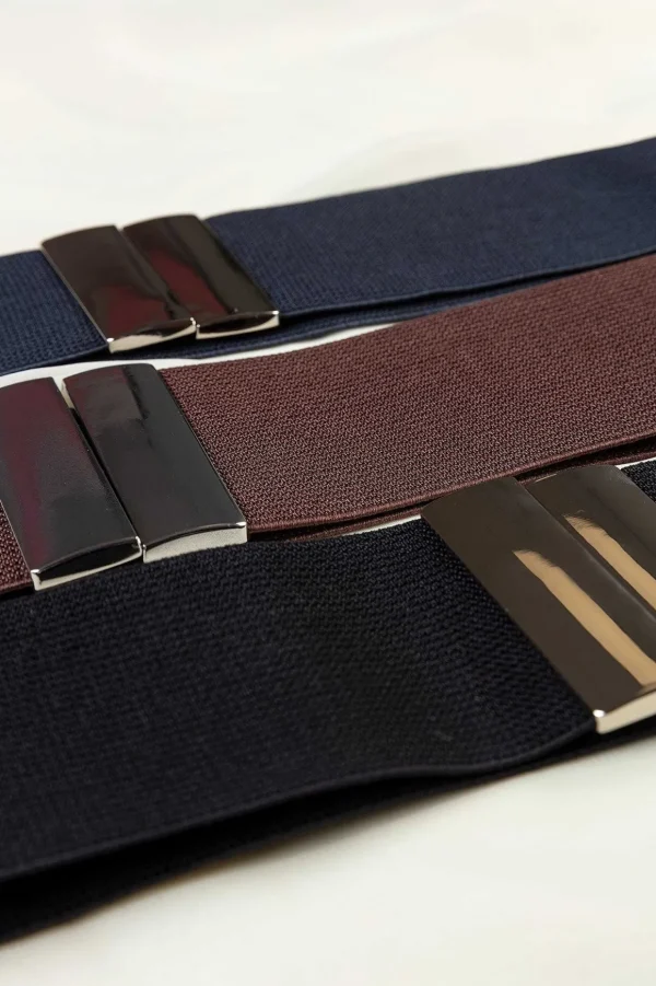 Elasticated Belt In Coffee