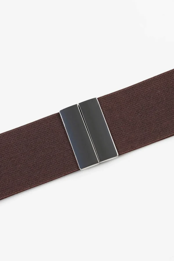 Elasticated Belt In Coffee