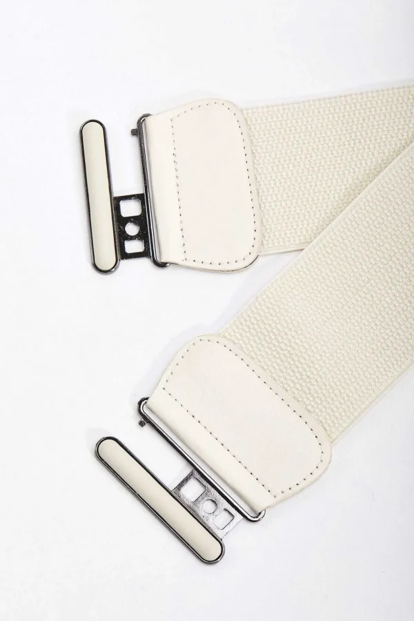 Elasticated Cream Belt
