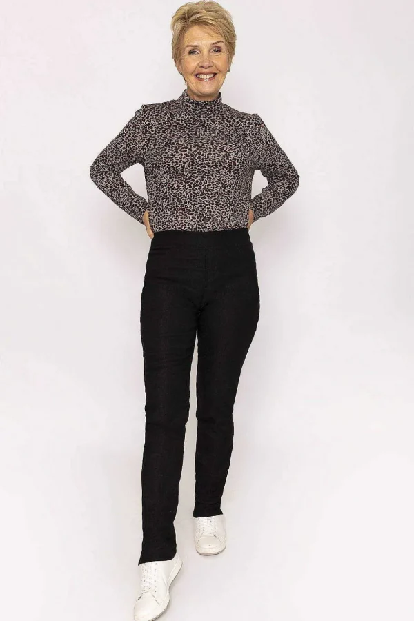 Elasticated Trousers In Black