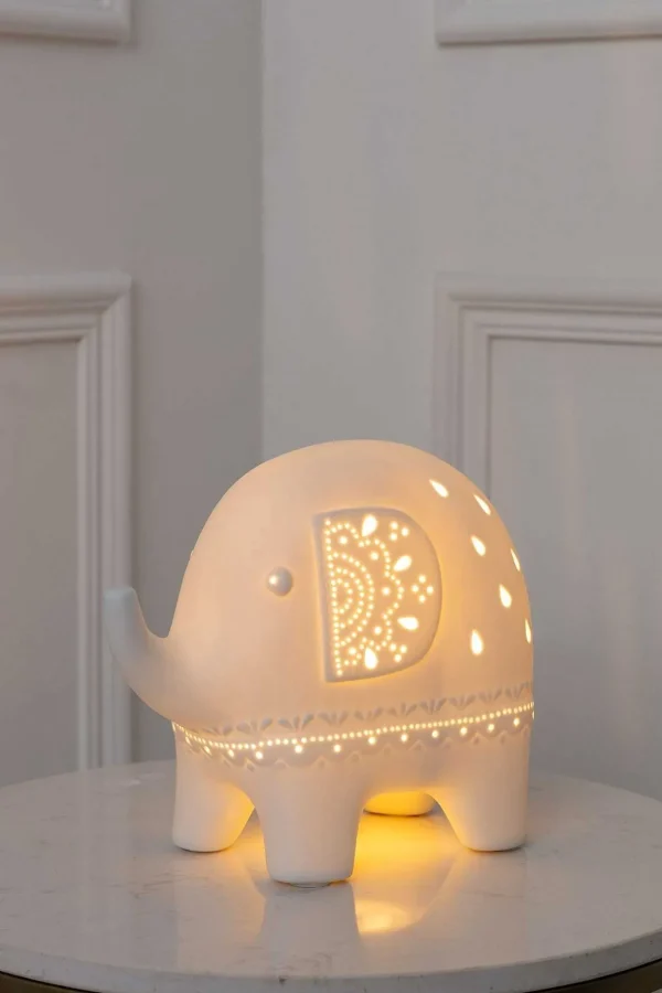 Elephant Led Ceramic Lamp