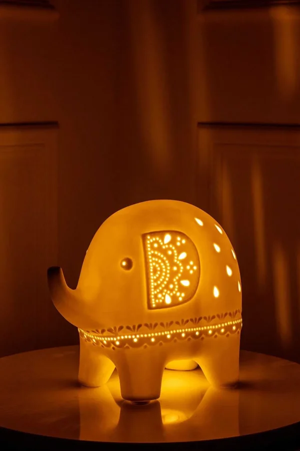 Elephant Led Ceramic Lamp