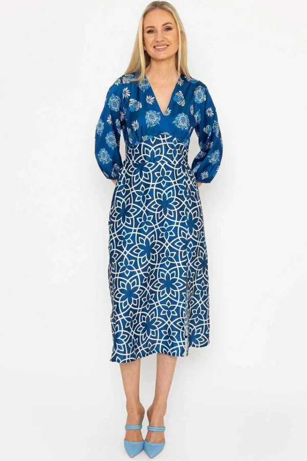 Eliza Midi Dress In Navy