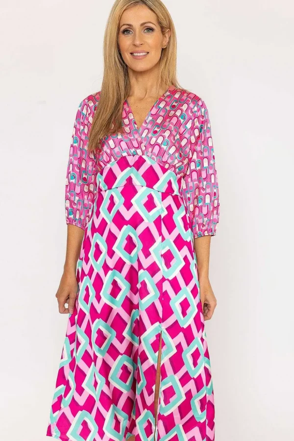 Eliza Midi Dress In Pink