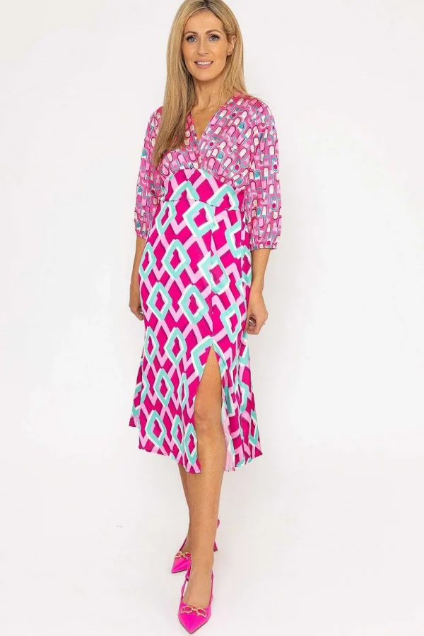 Eliza Midi Dress In Pink