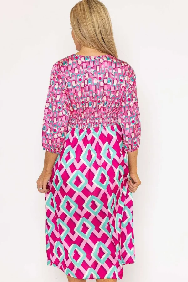 Eliza Midi Dress In Pink