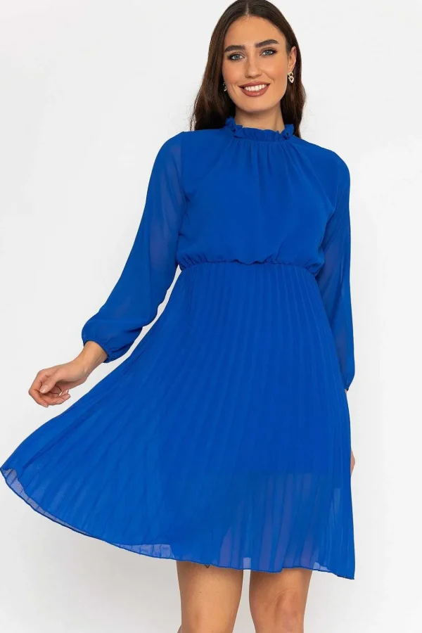 Ella Knee Length Dress In Blue