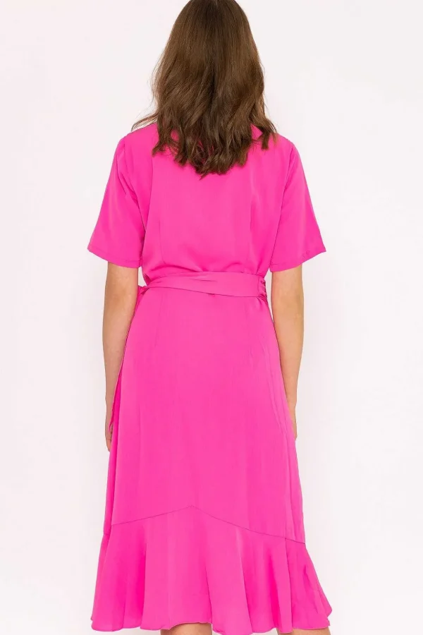 Ella Midi Dress In Fuchsia