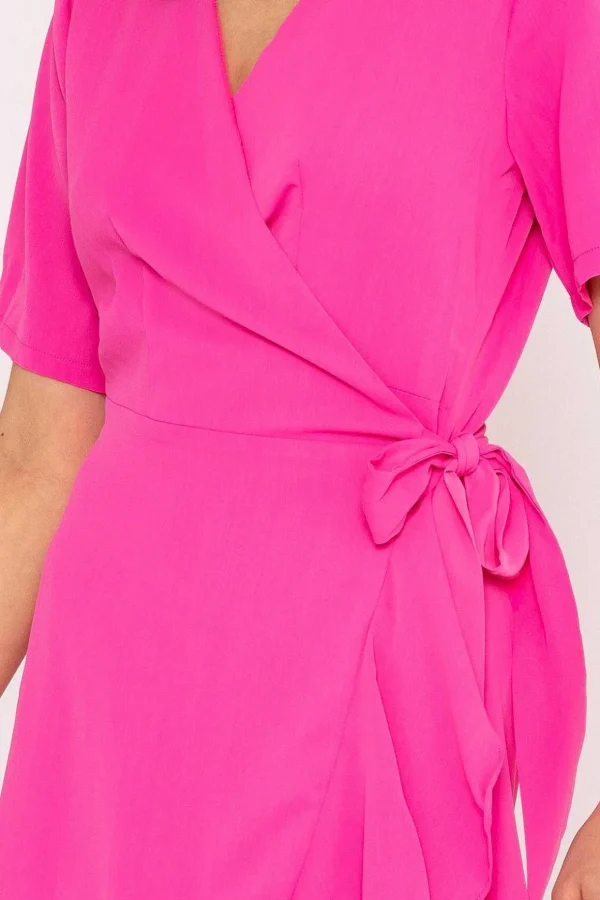 Ella Midi Dress In Fuchsia