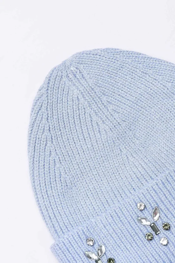 Embellished Beanie In Blue