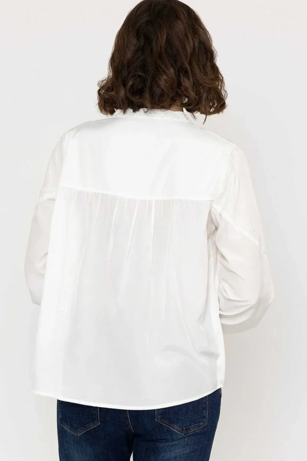 Embroidered Blouse In Ecru