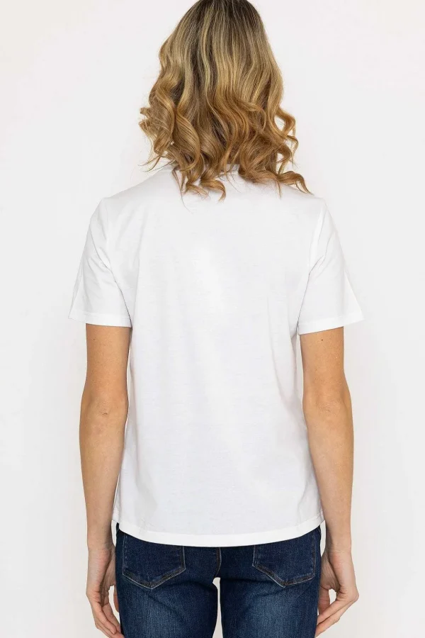 Embroidered T-Shirt In White