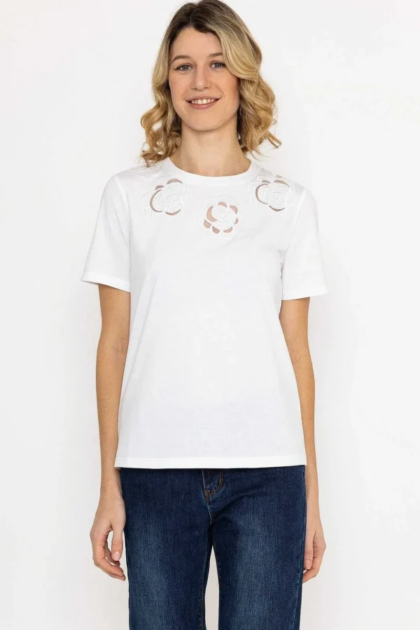 Embroidered T-Shirt In White