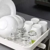 Extendable Dish Rack In White