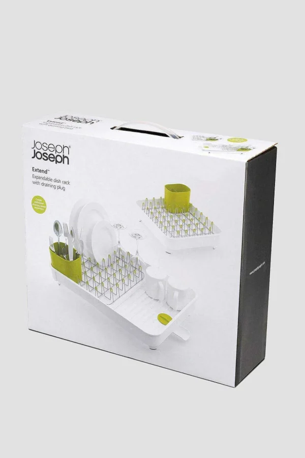 Extendable Dish Rack In White