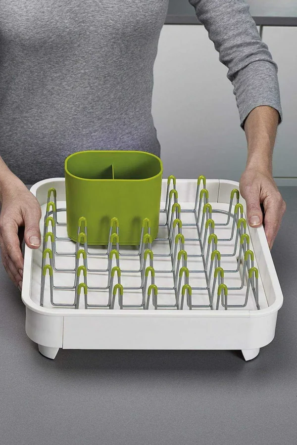 Extendable Dish Rack In White
