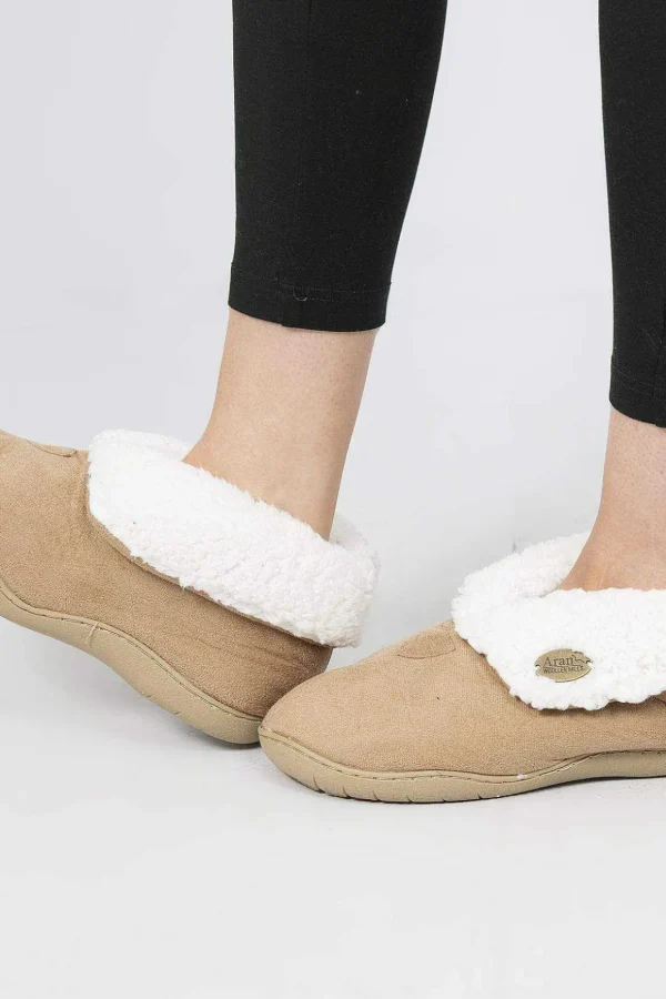 Faux Suede Adult Slipper Boots