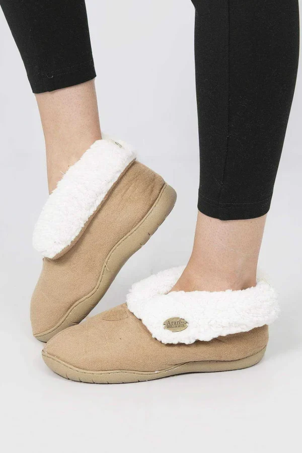 Faux Suede Adult Slipper Boots