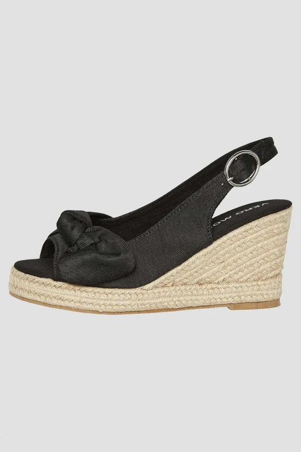 Felia Wedge Espadrille In Black