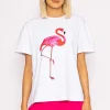 Flamingo Printed T-Shirt In White