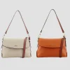 Flapover Shoulder Bag In Orange